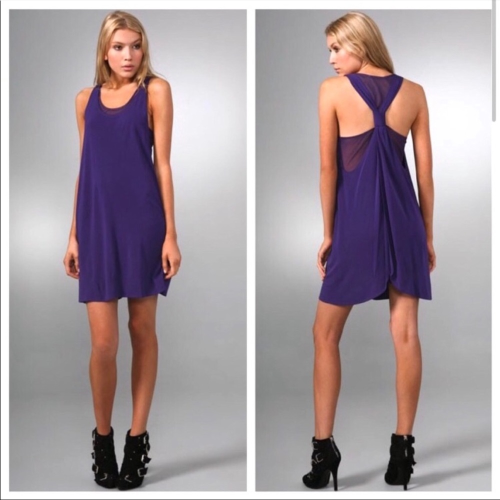 Alice + Olivia racer back layered tank mini dress